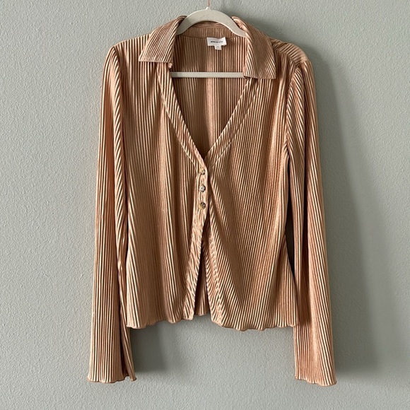 Song of Style Metallic Striped Blouse - Picture 2 of 5